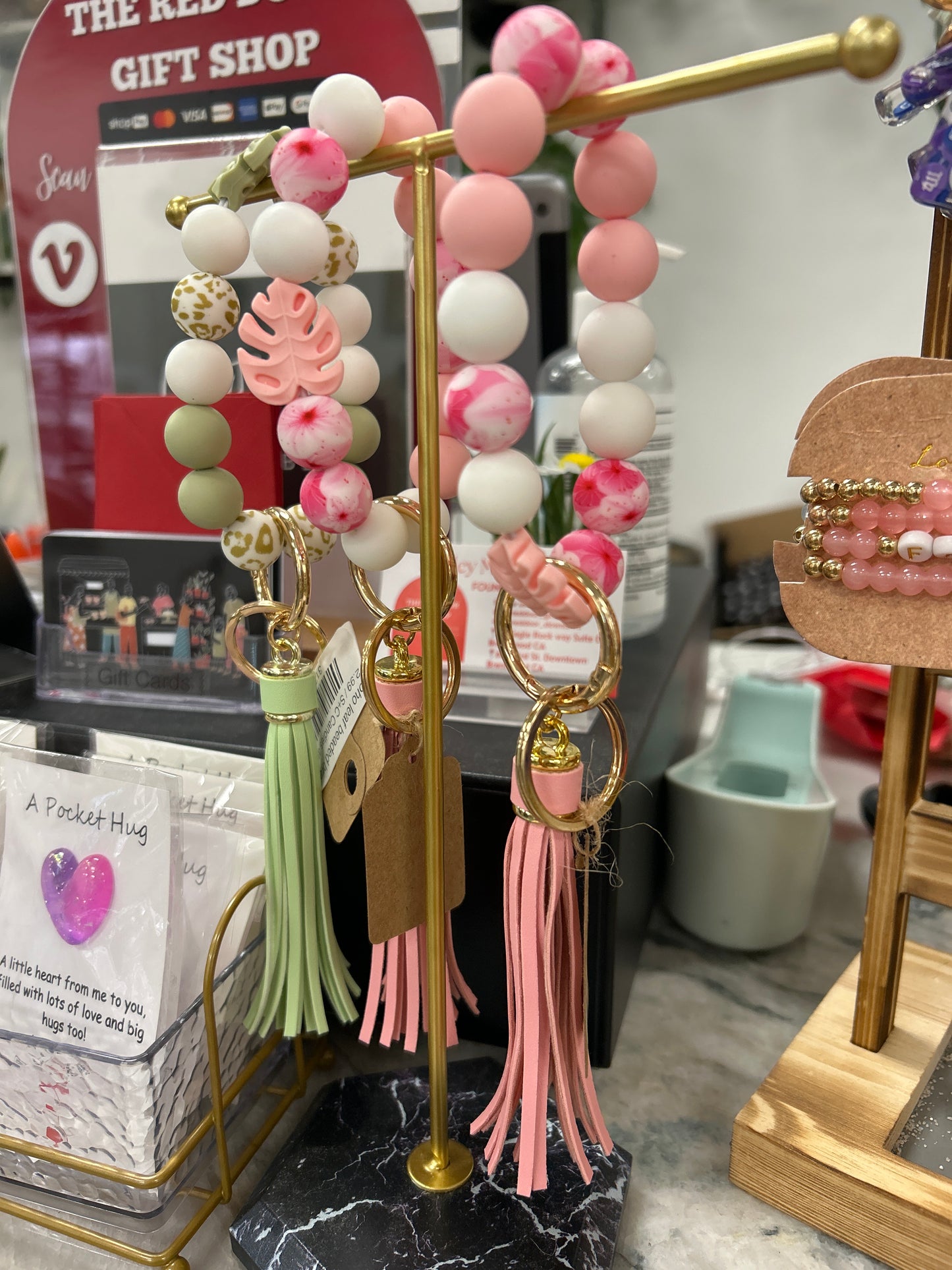 Boho leaf beaded bracelet