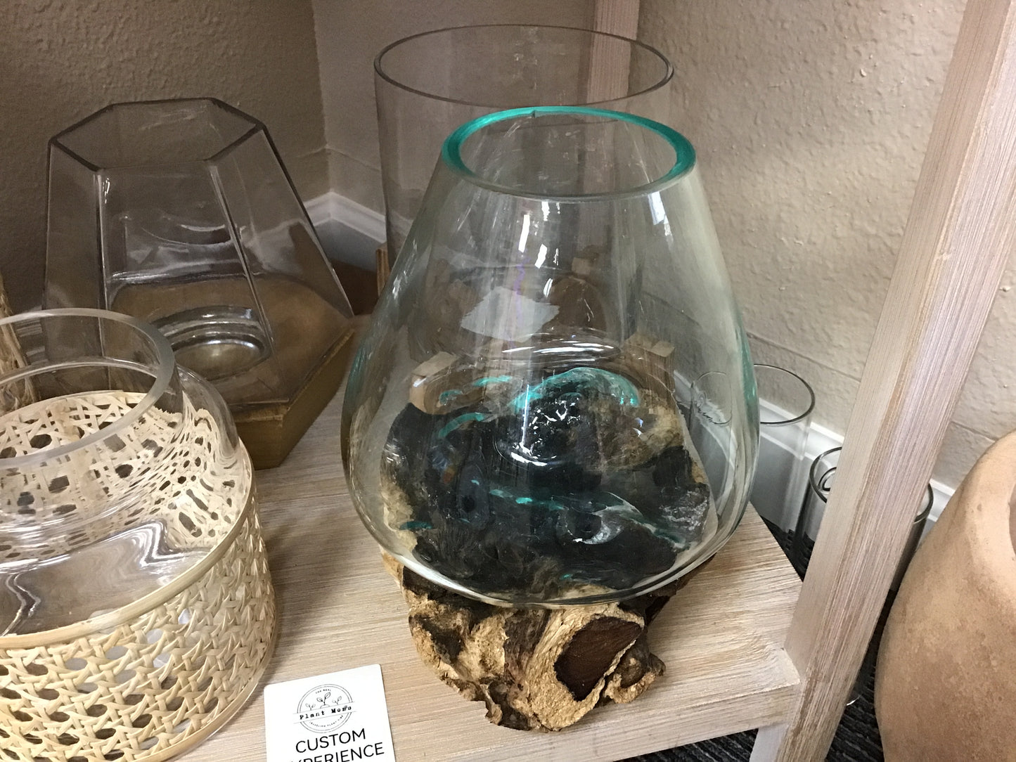 Wooden glass terrarium