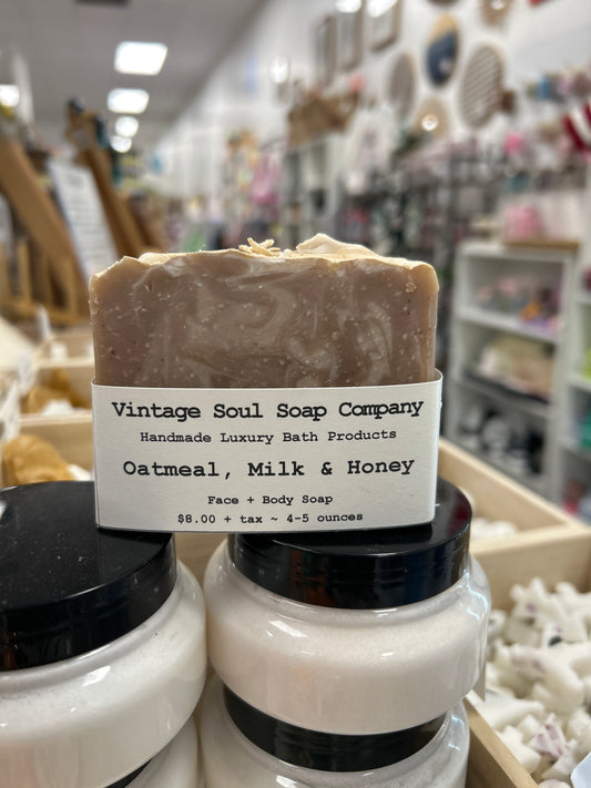 Full bar soap oatmeal honey