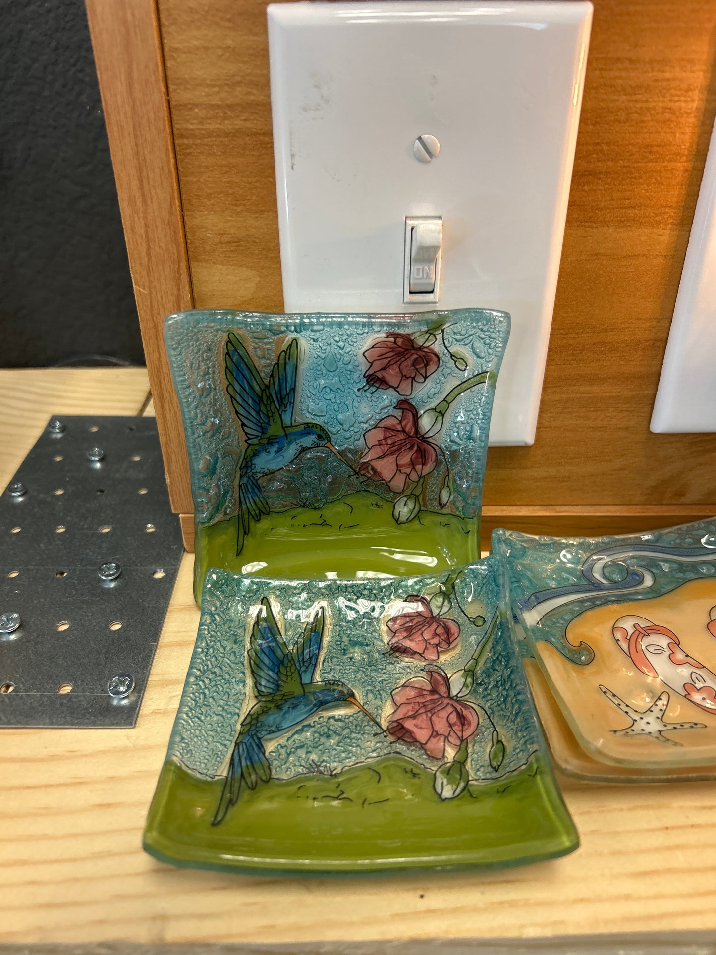 Glass dish trinkets