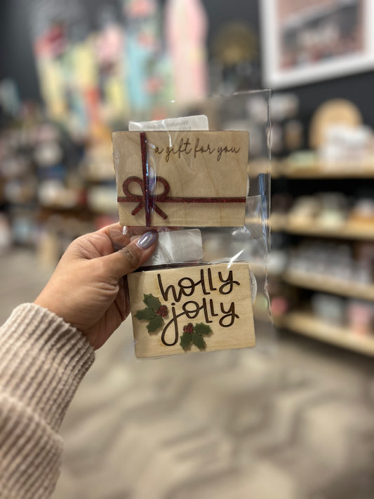 Wooden gift cards