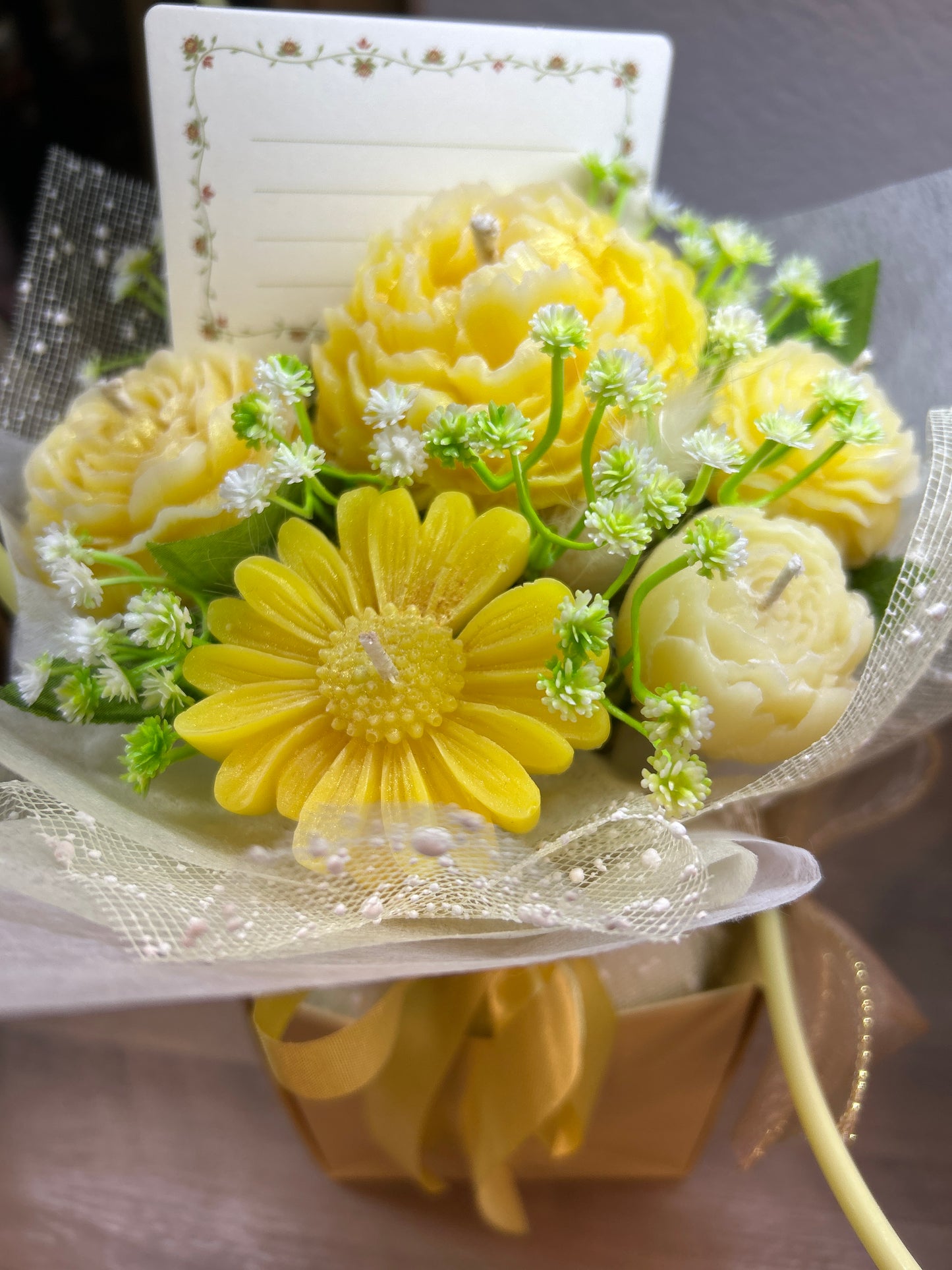 Medium 1 flower bouquet candles